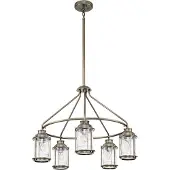 Kichler LED Kroonluchter | 5X E27 Max 60W | IP44 | Dimbaar | Burnished Bronze