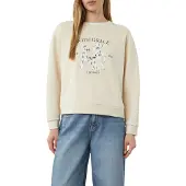Comma Sweatshirt beige / zwart / natuurwit
