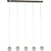 Searchlight 5-lichts hanglamp Allure chroom rechthoekig