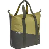 New Looxs Oslo Kota - Enkele Fietstas voor Dames - Shopper met Rits - Pakaftas Enkel - Afneembare Boodschappentas - 100% Gerecycled Polyester - Stevig Tas met Haken - 24 Liter - Olive-Yellow