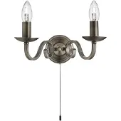 Searchlight Klassieke wandlamp Richmond 2-lichts bronsbruin