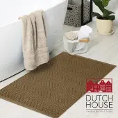Dutch House Formia badmat 50x80cm taupe taupe Microvezel Badkamermat