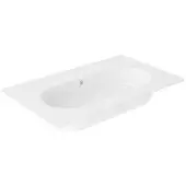 Saniclass Chaci Wastafel - 80x46x14cm - zonder kraangaten - keramiek - wit