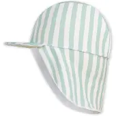 Swim Essentials - zonnehoedje - 0-4 jaar - UV kap - Uv nekbescherming - groen/wit - Crosslines