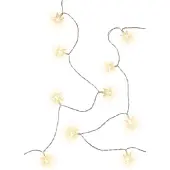 Goobay 60334 LED-lichtketting "Sterren" met timerfunctie en 2 lichtmodi, warmwit (3000 K), werkt op batterijen, IP44
