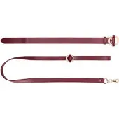 Ouch! Ouch Halo - Luxe Collar met Riem - Burgundy
