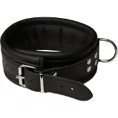 XX-Dreamtoys - leren halsband breed zwart