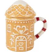 Clayre & Eef Mok Gingerbread house 350 ml Bruin Keramiek