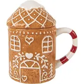 Clayre & Eef Mok Gingerbread house 450 ml Bruin Keramiek