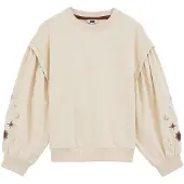 We fashion Sweatshirt beige / goudgeel / donkerrood