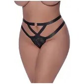 Magic Silk - Exposed P406BLK2XL - Cheeky Panty Queen Size