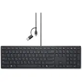 Dell Kabelgebonden toetsenbord voor samenwerking – KB525C - Oekraïens (QWERTY), Volledige grootte (100%), Kabel, USB, Plunger-toetsmechanisme, QWERTY, Zwart