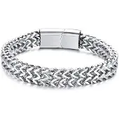 LGT JWLS Heren armband edelstaal Zilverkleurig Mesh 8mm-18cm