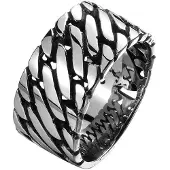 LGT JWLS Mannen ring Staal Silver Chain-19mm