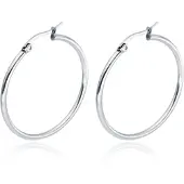 Cilla Jewels Hoop oorringen Dames Edelstaal Zilverkleurig-50mm