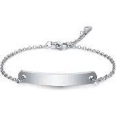 LGT JWLS Dames Armband Naamplaat Zilver