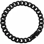 LGT JWLS Heren armband Edelstaal Link chain Black 9mm