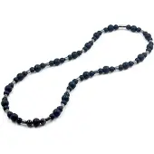 Memphis kralen ketting Mat Agaat Hematiet - 55cm