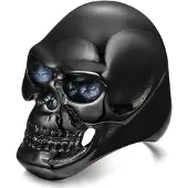 Mendes Stalen herenring Skull Black-19mm