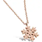 Cilla Jewels ketting Rosegoudkleurig Snowflake Pendant