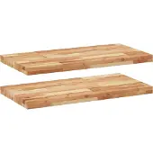 vidaXL Wandschappen 2 st zwevend olieafwerking 60x40x4 cm acaciahout