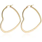 Cilla Jewels Dames oorringen Edelstaal Goudkleurig hartje-40mm