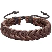 LGT JWLS Gevlochten leren armband LGT Jewels Heren Bruin