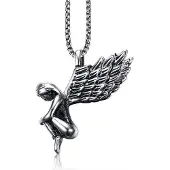 Mendes heren ketting Edelstaal Angel