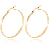 Cilla Jewels Dames oorringen Edelstaal Goudkleurig-40mm