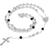 LGT JWLS LGT Jewels Rozenkrans Edelstaal Kralen Zilverkleurig