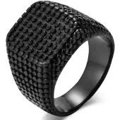 Mendes Titanium Zegelring heren Zwart-20mm