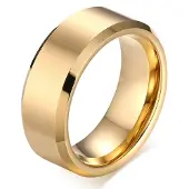Mendes Wolfraam herenring 8mm Goud-21mm