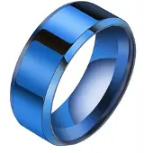 LGT JWLS Heren ring Titanium Blauw 8mm-22mm