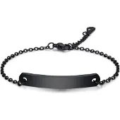 LGT JWLS Dames Armband Naamplaat Zwart