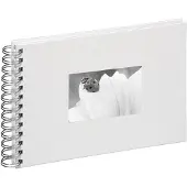 Pagna Fotospiraalalbum met linnen omslag, wit