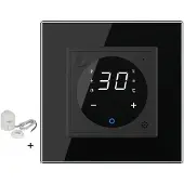 Livolo Thermostaat met zoneregeling | Zwart | Met bedrade Zonemotor |