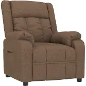 vidaXL Fauteuil verstelbaar stof bruin