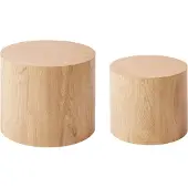 Beliani MANTI - Salontafel set - Lichte houtkleur - MDF