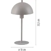 Schöner Wohnen Tafellamp Ali, crème / amber, Woon-/ Eetkamer, metaal, Scandinavisch, Tafellamp