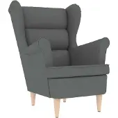 vidaXL Fauteuil 74x84x100 cm stof donkergrijs