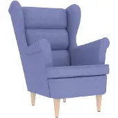 vidaXL Fauteuil 74x84x100 cm stof jeansblauw
