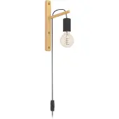 Eglo Wandlamp E27 | Pockley | Hout/Zwart