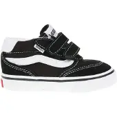 Vans Brooklyn Mid sneakers zwart/wit Jongens/Meisjes Leer Meerkleurig - maat 25