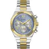 GUESS Analoog horloge lichtblauw / goud / zwart / zilver