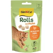 GimCat 8x Rolls Kattensnack Kip 40 Gr