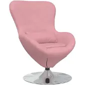 vidaXL Eivormige stoel Roze Fluweel