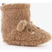 Thu!s beertjes pantoffels met antislipzool bruin maat 26/27