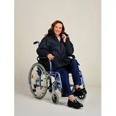 4Care Rolstoeljas winter | Rolstoeljassen & Rolstoelponcho's | Aangepaste jas rolstoel | Donkerblauw | M