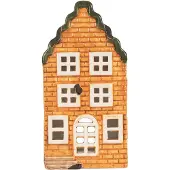 Clayre & Eef Waxinelichthouder Huis 9x10x19 cm Oranje Keramiek