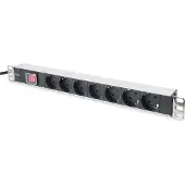 Digitus Stekkerdoos, aluminium contactdoos met schakelaar, 7 veiligheden (7 x, 2 m)